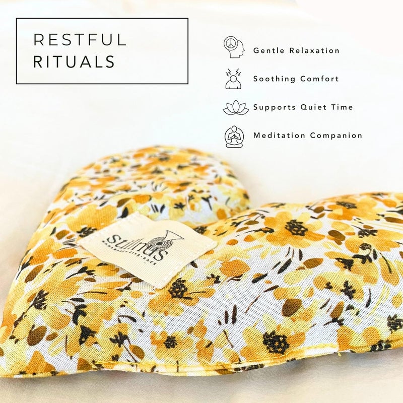 stillnus Weighted Heart Eye Pillow with Organic Lavender & Flaxseed – Relaxation Gift for Women, Meditation Tool, Mindful Rest, Cooling Eye Mask, Wellness Self-Care Kit - Image 4